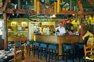 een bar en een barman op de natuurcamping gelderland