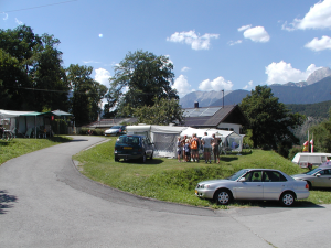 De kleine camping in Oostenrijk