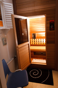 De sauna op de kleine camping Gelderland