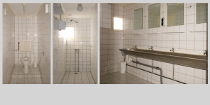 Het sanitair van de boerencamping Gelderland