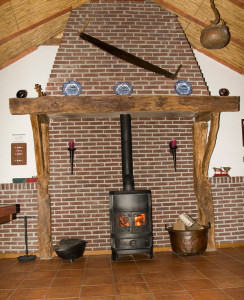 De haard bij de natuurcamping Brabant