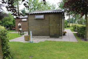 Prive sanitair op de kleine camping Drenthe