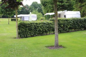 Een kampeerplaats op de kleine camping Drenthe
