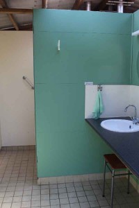 Het sanitair op de kleine camping Drenthe