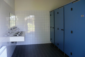 Het sanitair van een boerencamping Gelderland